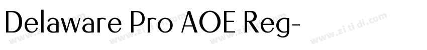 Delaware Pro AOE Reg字体转换